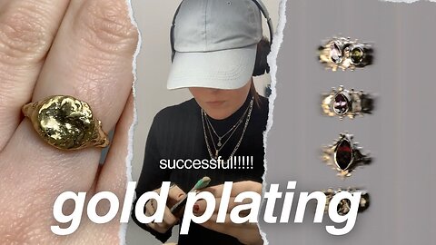 successful gold plating experiment! (at home) | absolute beginner | easy jewellery making