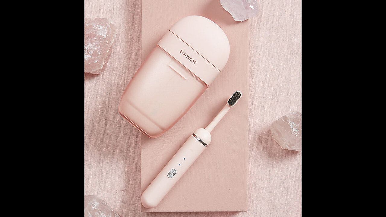 Portable Electric Toothbrush with UV Disinfection Travel Case & 4 Modes, for Home & Travel