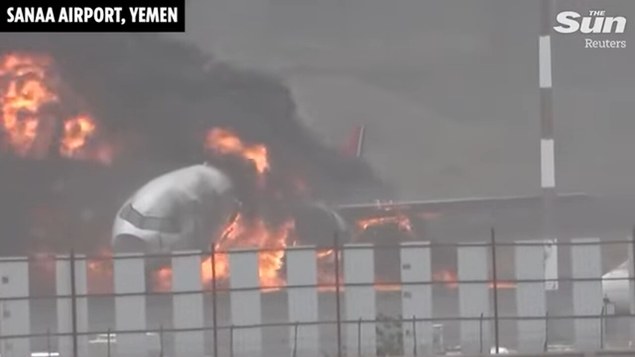 Israel launches airstrikes on Yemen airport blowing up planes & runways in revenge blitz on Houthis