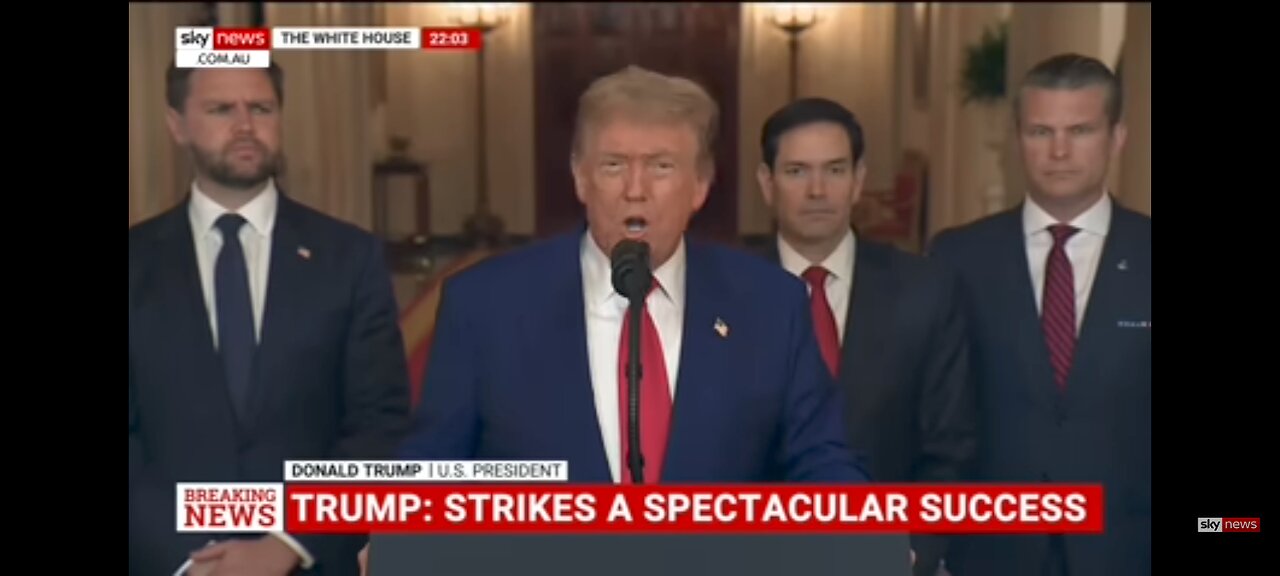 TRUMP TALKS ABOUT THE U.S. STRIKE ON IRAN