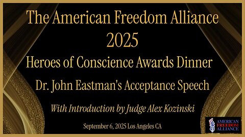 Heroes of Conscience 2025 - Dr John Eastman: Hineini Award Acceptance Speech