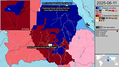 34: RSF enters Sudan and Egypt from Libya