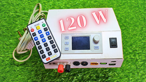 Digital Display, RF Remote Controlled Variable Power Supply with SK-120X CNC Buck-Boost Converter