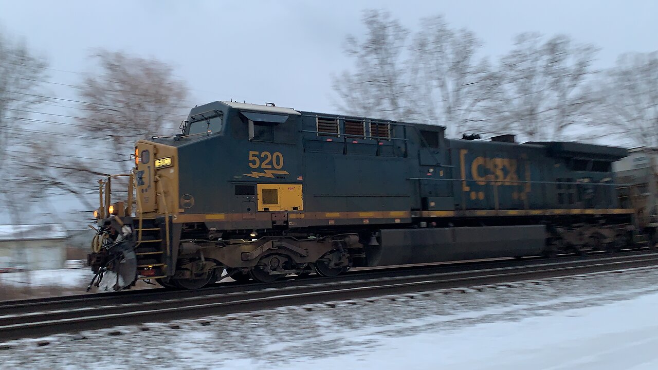 696 axle Train led by CSX engine 520
