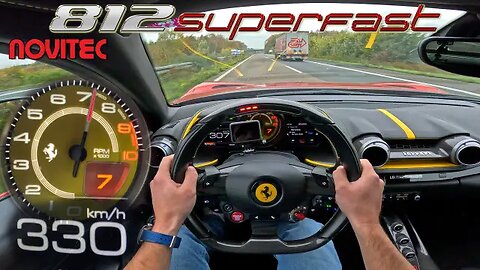 Ferrari 812 Novitec Autobahn Blast | 330km/h + F1 V12 Sound 🚀