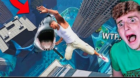SCARY MEGALODON Eats Me In GTA 5.. (GTA 5 Mods)