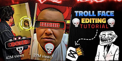 Create Epic TrollFace Edits On Capcut | : Trending Colour Background Edit