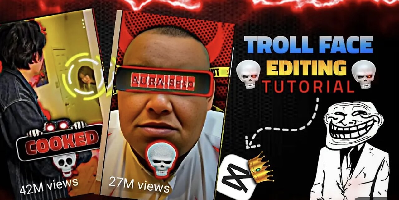 Create Epic TrollFace Edits On Capcut | : Trending Colour Background Edit