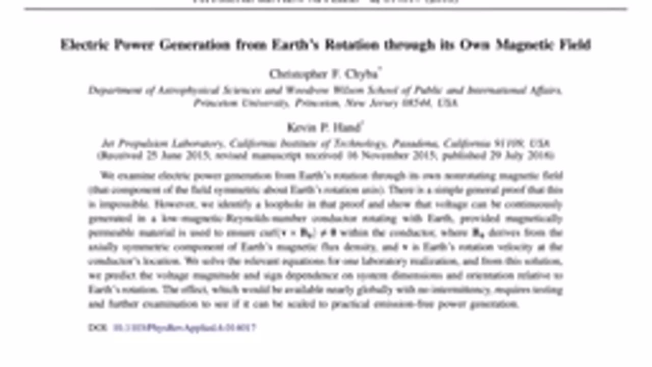 دریافت انرژی رایگان و بینهایت از چرخش میدان مغناطیسی زمین!