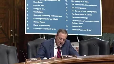 Sen. Eric Schmitt shows how Public Citizen is funded by George Soros & labels everything racist