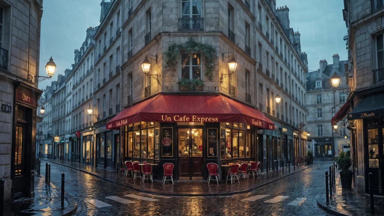 🌧️🎷 Smooth Jazz Rainy Day Vibes | Cozy Paris Café Ambiance 🎵🌆