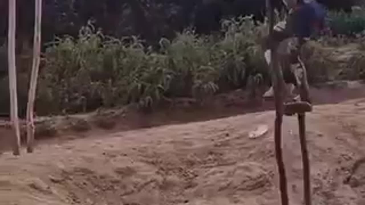 Sights, "Stilt-Walking Mastery: Banna Tribe Boy’s Cultural Journey in Omo Valley Ethiopia🌍🎪🔥"