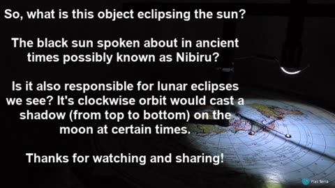 Solar Eclipse Simulation over FE Map. Black Sun or Nibiru?