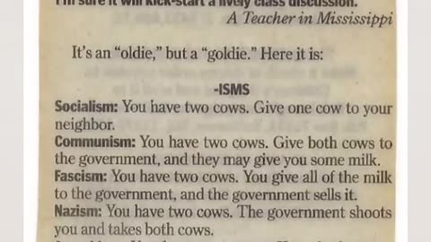 POLITICS AND THE TWO COWS