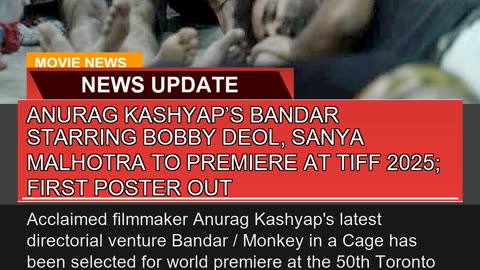 Anurag Kashyaps Bandar Starring Bobby Deol Sanya
