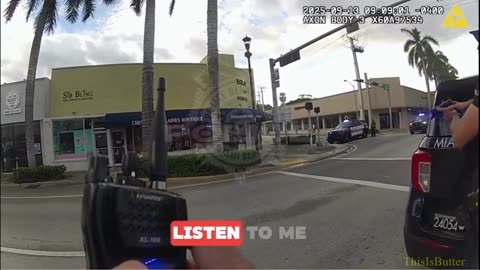 Miami Beach Police release bodycam video of man with knife taken into custody after confrontation