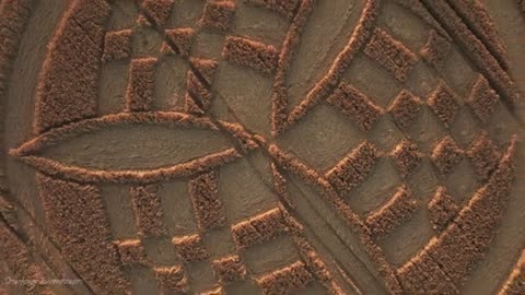 Lever de soleil au crop circle de Barton Stacey Belt