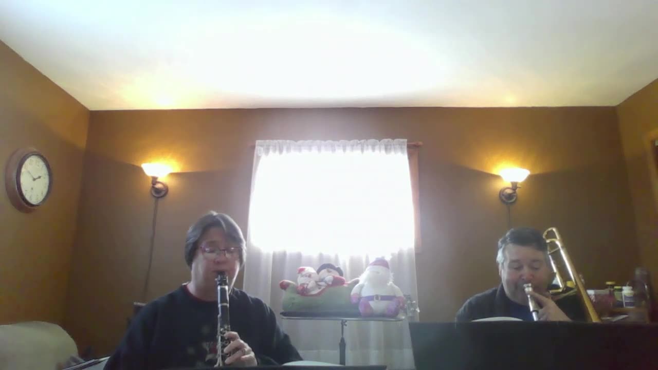 Fun Christmas songs on Trombone and Clarinet