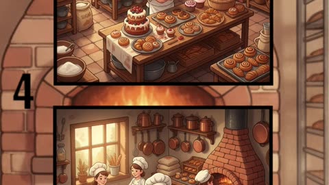 Sweet Bakery Challenge 🍰🥐 | Can You Spot the Differences? 👀✨