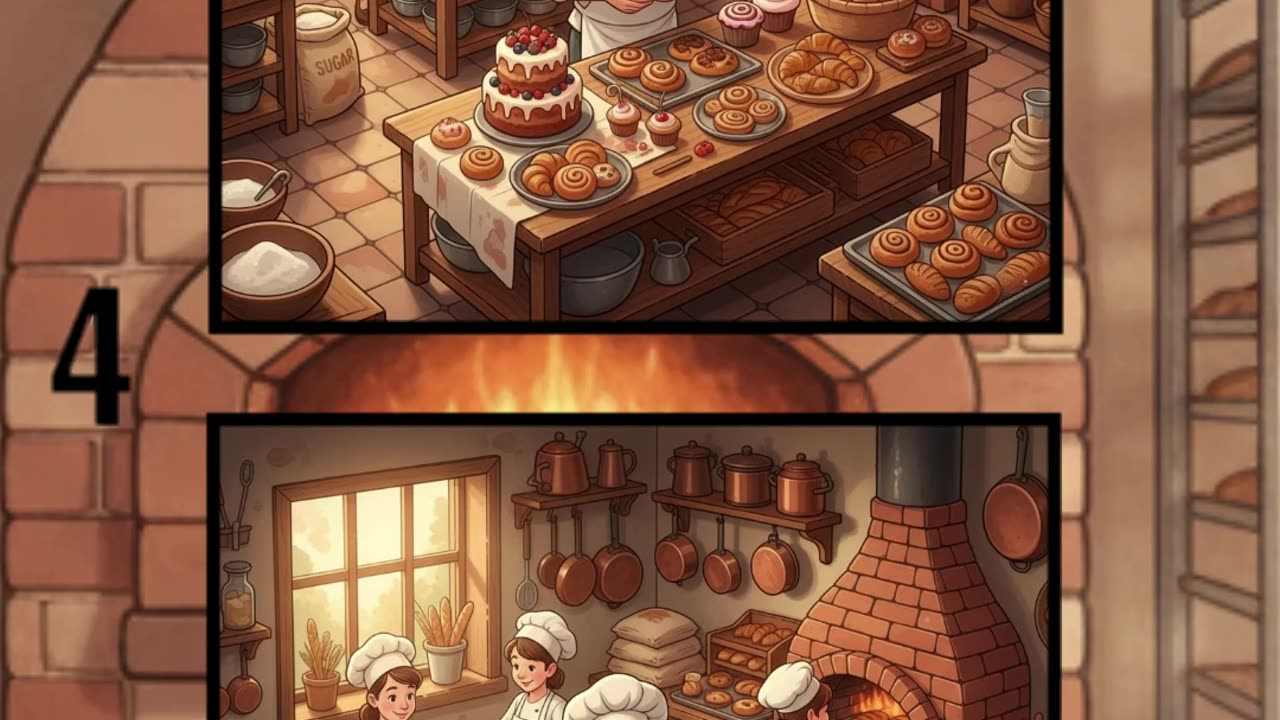 Sweet Bakery Challenge 🍰🥐 | Can You Spot the Differences? 👀✨