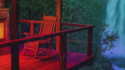 Treehouse with Waterfall View, Red Deck.