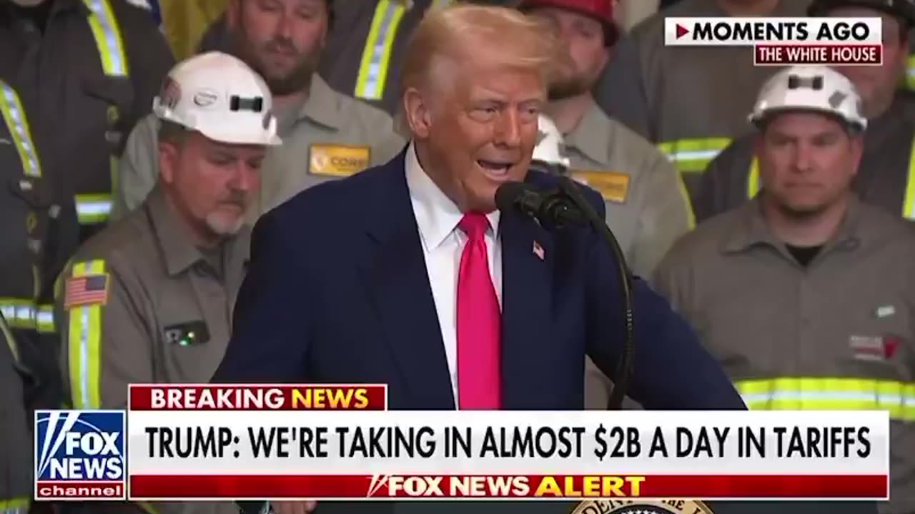 TRUMP: "We're taking in almost $2 billion a day in tariffs"