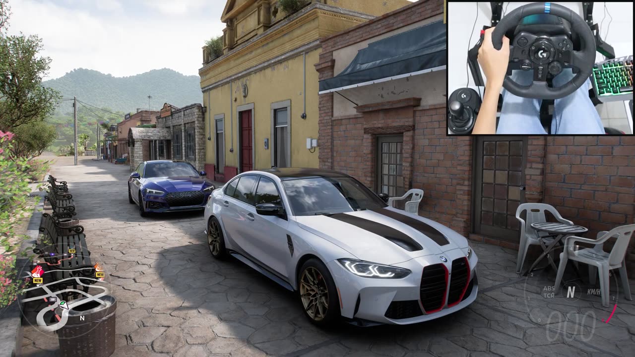 BMW M3 Audi RS5 - Forza Horizon 5 Logitech g923 gameplay