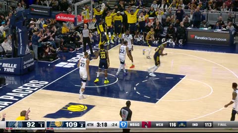 NBA PACERS BASKETBALL 🔥 Myles Turner block ➡️ Haliburton alley-oop ➡️ Siakam SLAM