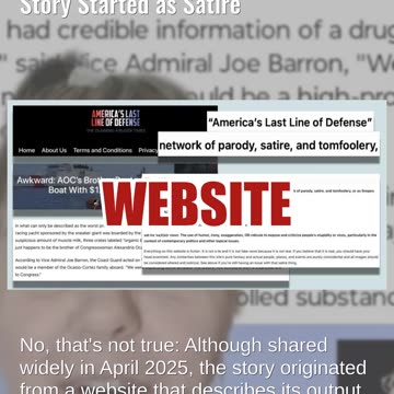 Fact Check: AOC's Brother Was NOT Caught With Fentanyl on a Boat -- Story Started as Satire