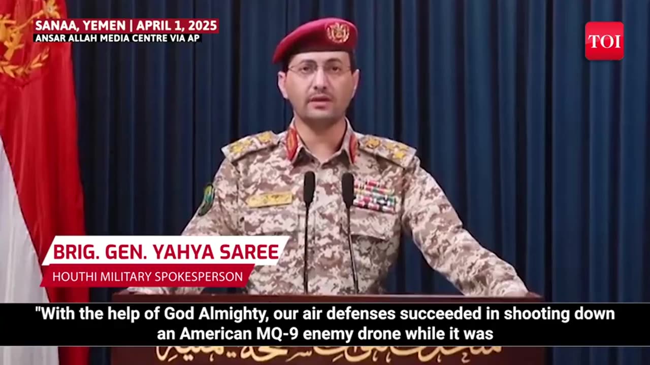 (Yemen) U.S. MQ-9 Reaper Drone Downed by Houthis