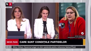 Intervenția de aseară a doamnei președinte Diana Iovanovici-Șoșoacă, la B1 TV, ...
