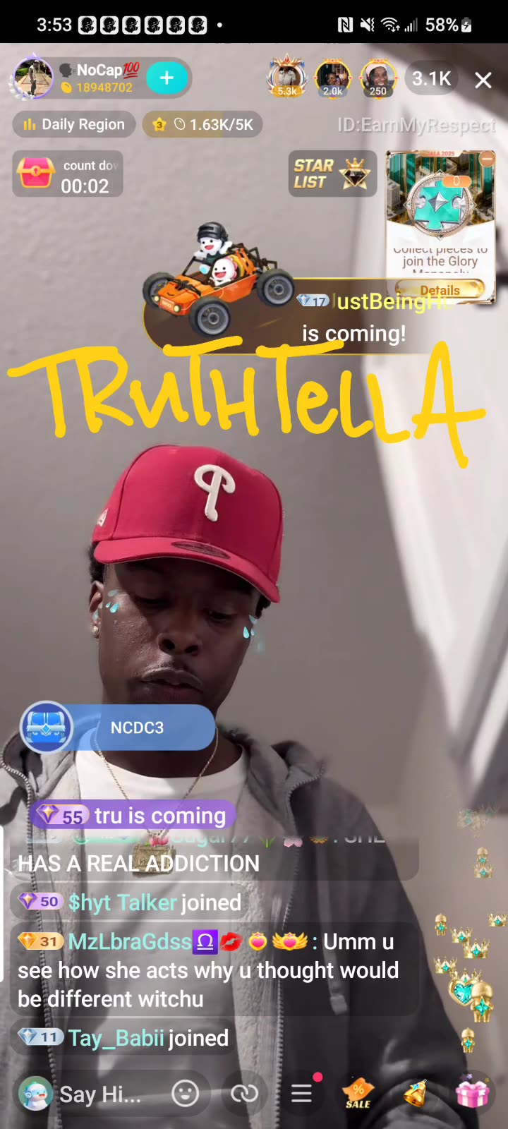 NOCAP SAYS HE KICKED 21BADBITCH OUT PT. 2