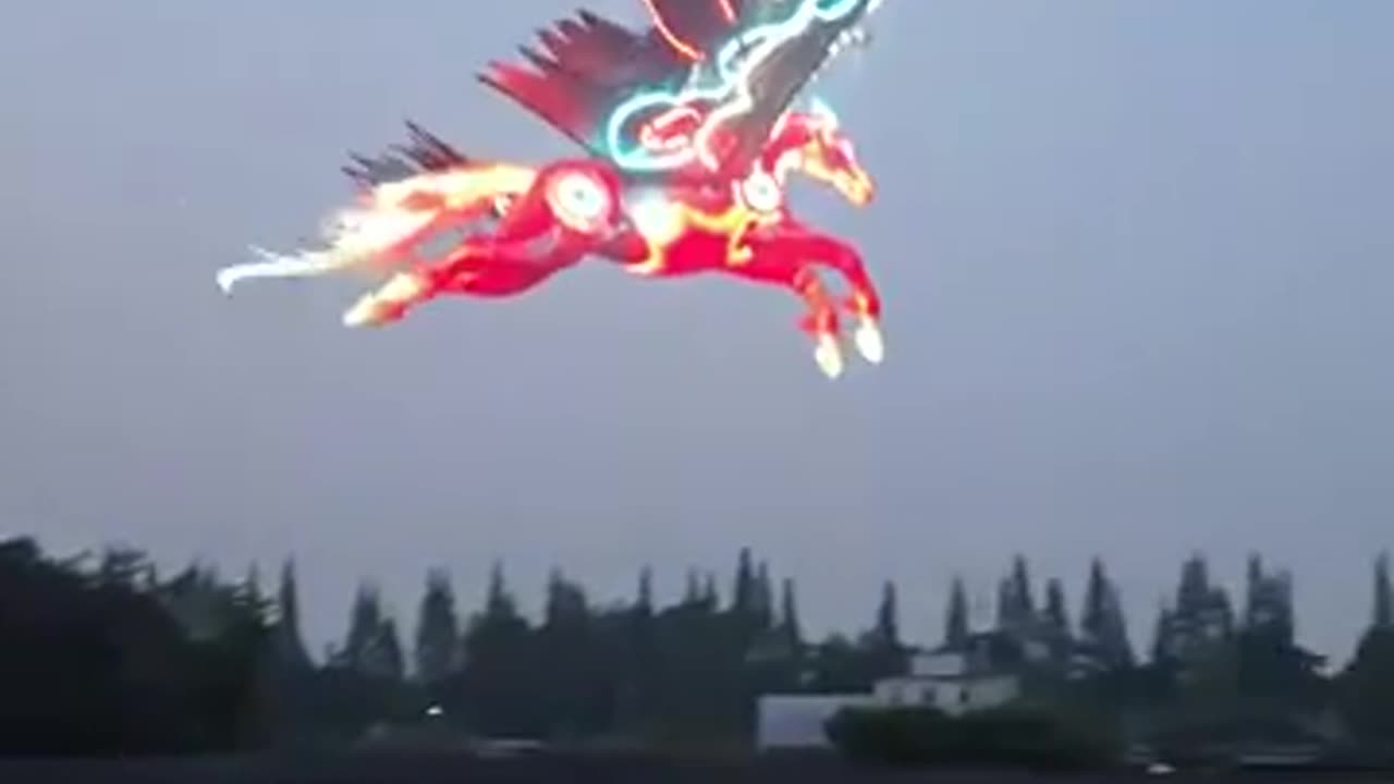 😮✨ Person Launches Brightly Lit Pegasus! Magical Effect | FeedMyCuriosity