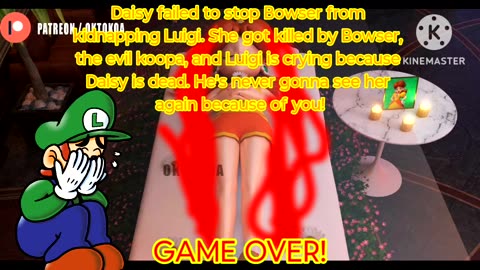 Super Princess Daisy (American DS Bootleg) Continue & Game Over