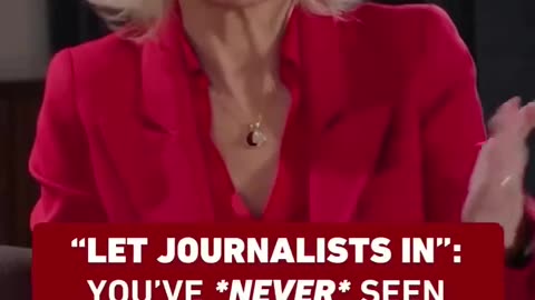 Watch how [War criminal] Netanyahu squirms and lies when asked about letting journalists into Gaza.