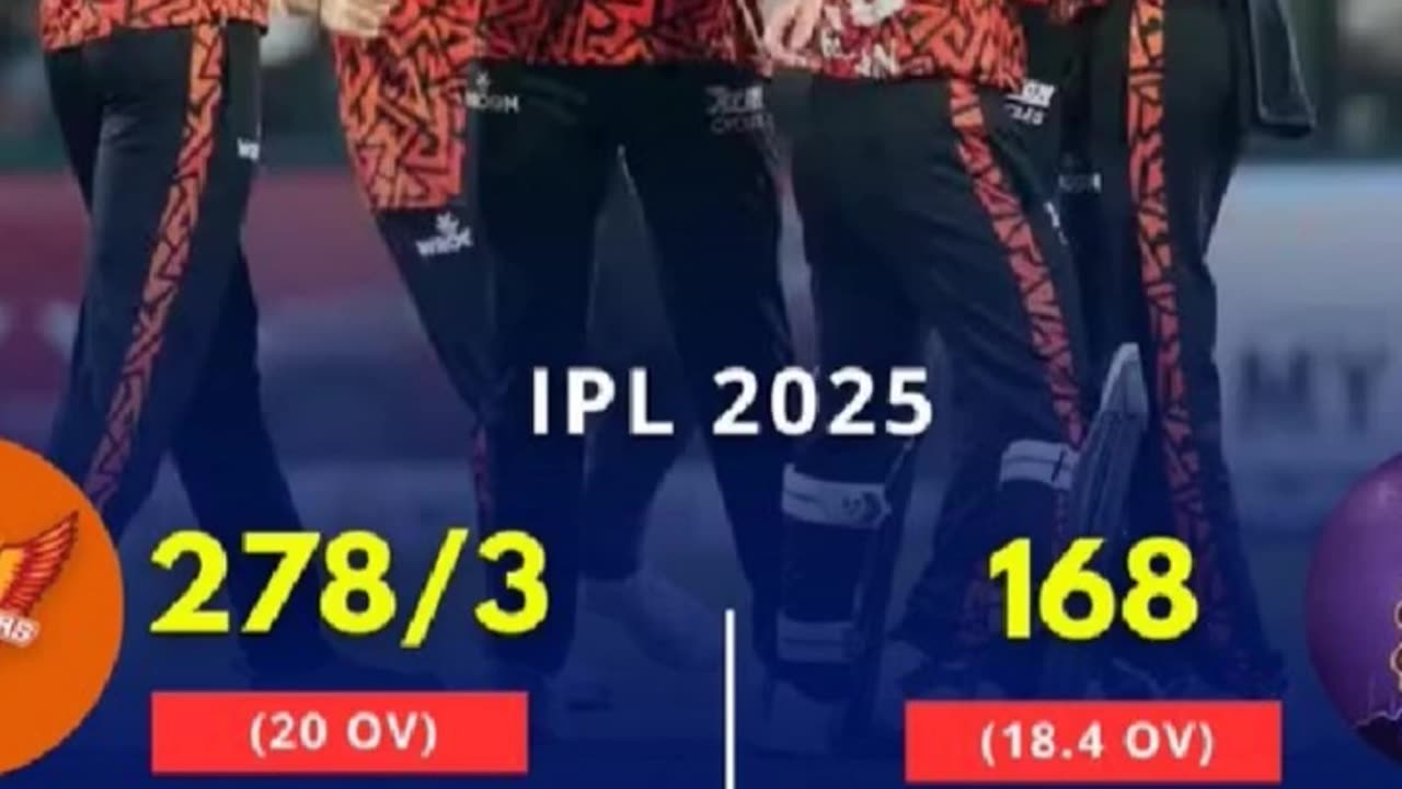 SRH beat KKR by 110 runs in the 68th Match of IPL- 25 in Delhi.