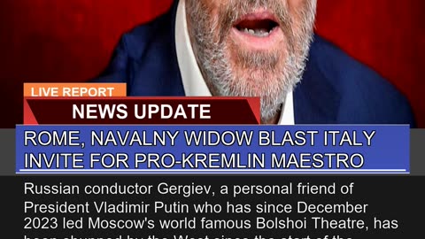 Rome Navalny Widow Blast Italy Invite for Prokre