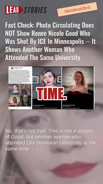 Fact Check: Photo Circulating Does NOT Show Renee Nicole Good Who Was Shot By ICE In Minneapolis