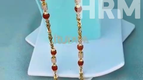 HRM | Gold Rudraksha Mala Designs 2025 |