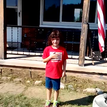 Pledge of Allegiance by 4 year old early summer 2016