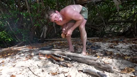5 Days Solo Island Survival No Food, Water, or Shelter_part11