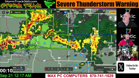 LIVE SEVERE WEATHER COVERAGE - Arkansas & Missouri Ozarks