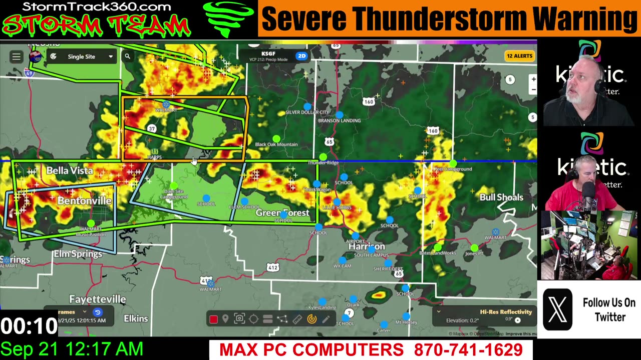 LIVE SEVERE WEATHER COVERAGE - Arkansas & Missouri Ozarks