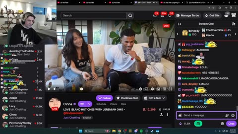 Love Island" Star Freaks Out When xQc Joins Chat!