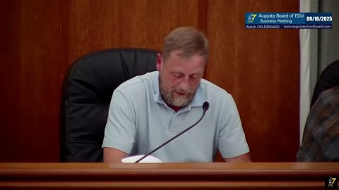 WW3 Update: James Orr Augusta Maine School Board 9/10/2025 Calls For Chair Martha Witham To Resign