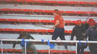 Universidad de Chile fans started the troubles last night