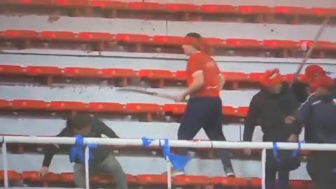 Universidad de Chile fans started the troubles last night