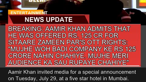 Breaking Aamir Khan Admits That He Was Offered Rs