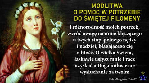 🙏 Modlitwa do świętej Filomeny o pomoc w potrzebie 🙏