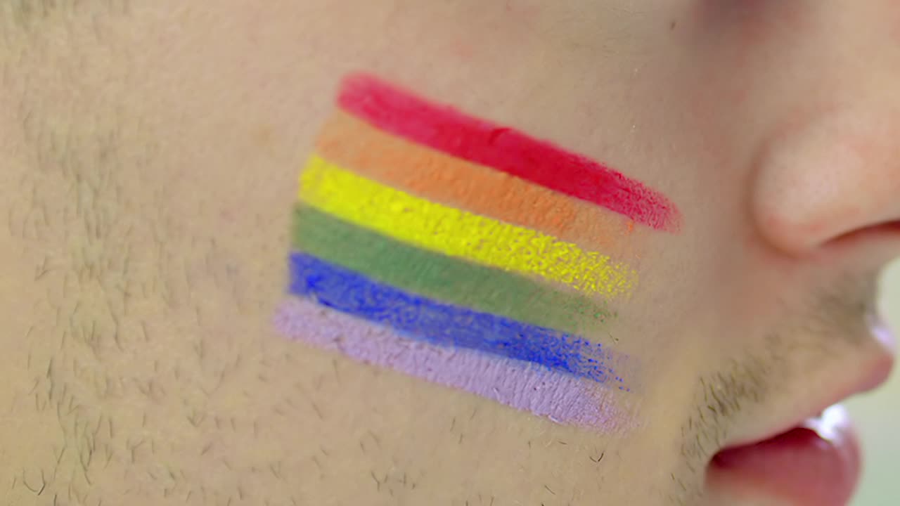 Beautiful Flag Painting On Face